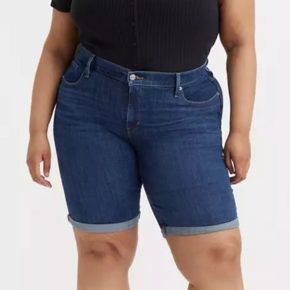Levi's Dark Blue Denim Jean Shorts